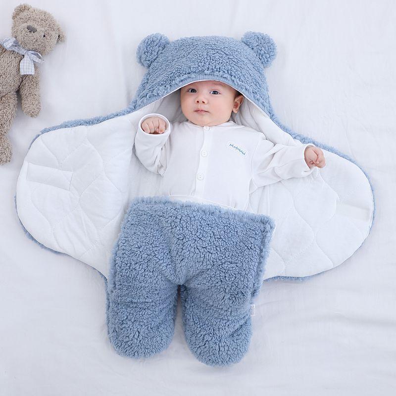 1 Chiếc Màu Nguyên Chất Giữ Ấm Mùa Đông Cho Bé Sleepsack Đầm Chăn Lông Tơ Trang Sơ Sinh Cho Bé Ngủ Túi Bọc Đồ Dùng Cho Bé