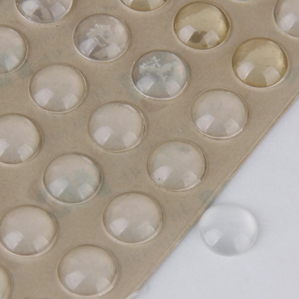 Set of 100 Self-Adhesive Silicone Semicircle Feet Bumper Door Furniture Pad