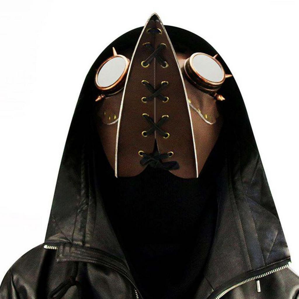 Leather Plague Doctor Cosplay Steampunk Bird Gothic Mask Halloween Costumes
