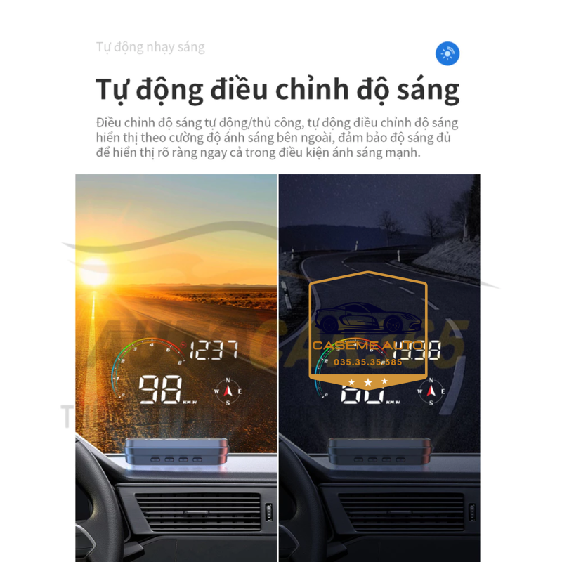 HUD M21/M24 – Thiết Bị Hiển Thị Tốc Độ Kính Lái, Cảnh Báo Giao Thông, OBD &amp; GPS - Hàng Nhập Khẩu