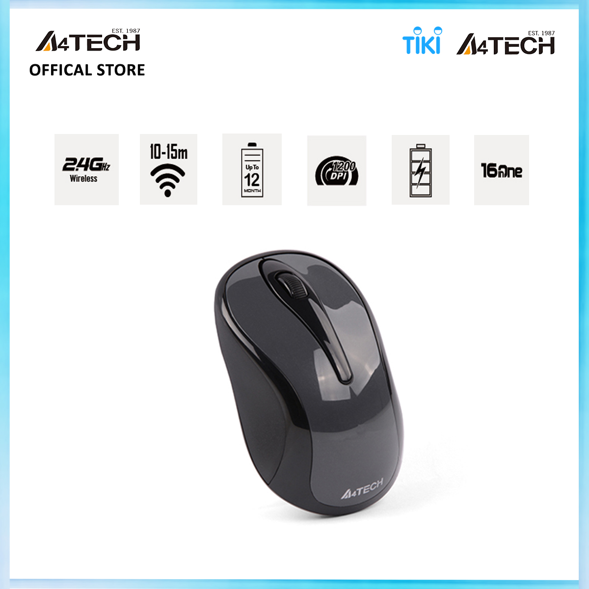 Chuột vi tính G3-280NS Wireless A4tech Small box - Hàng chính hãng