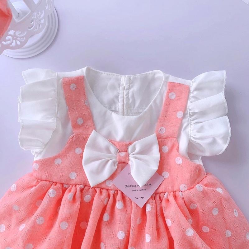 Body bé gái hoạ tiết chấm bi LINA KIDS-mặc sinh Nhật- thôi nôi quà tặng