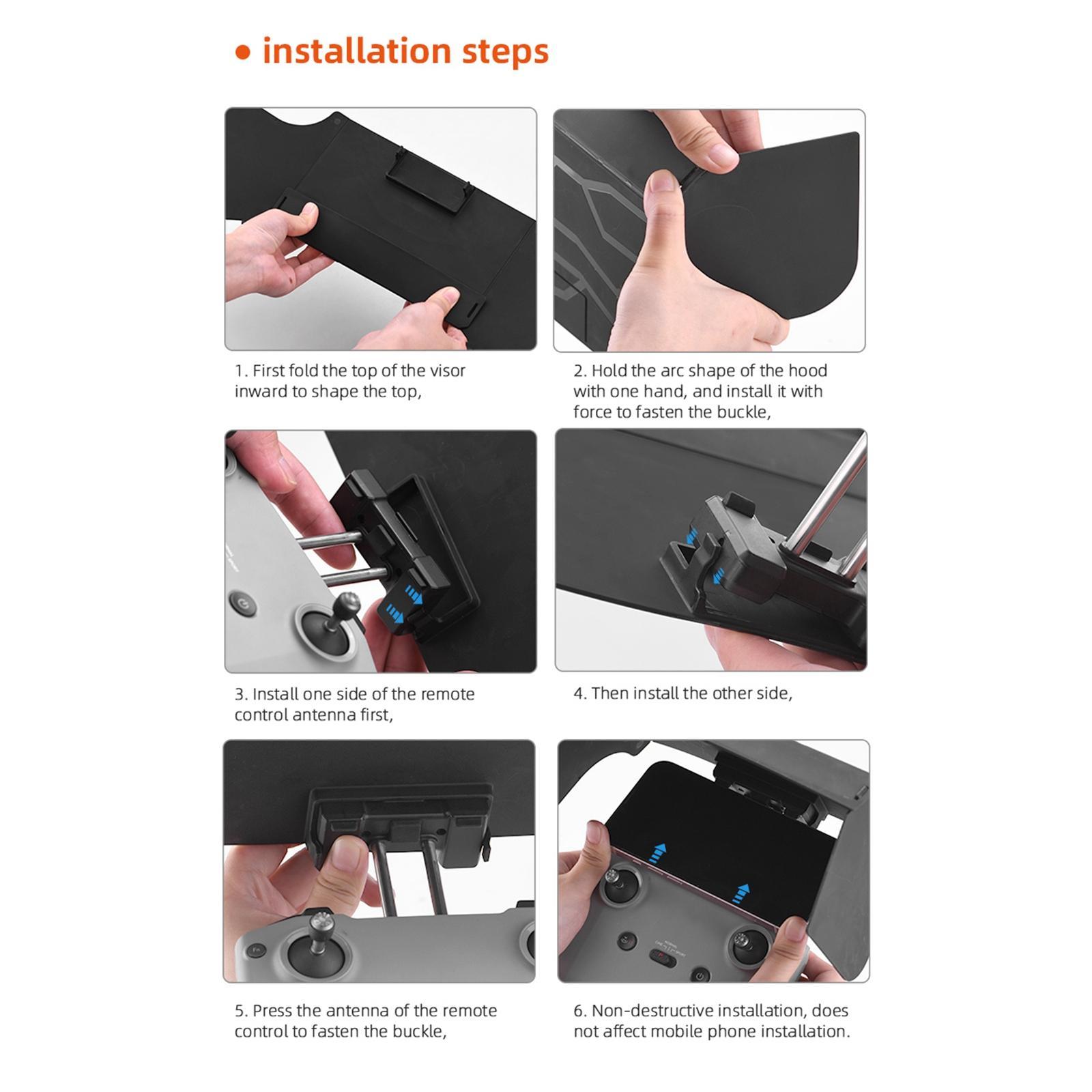 Mobile Phone Sun Hood Remote Control Cover Drone Sunshade for DJI Air 2S/Mini 2/Mini 3 Protector