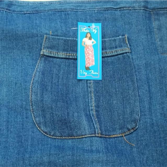 Váy chống nắng jean thêu
