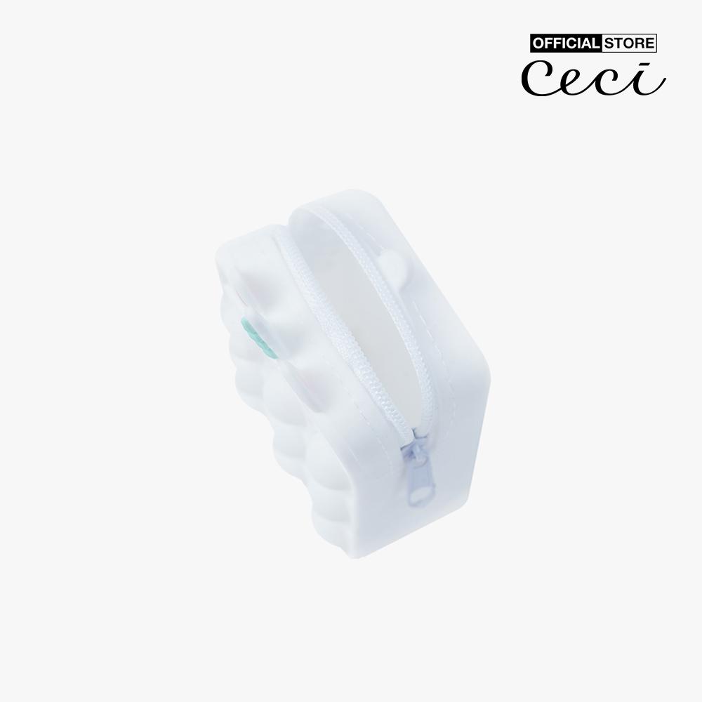 CECI - Ví mini phom chữ nhật phối khóa zip thời trang CC9-03000002