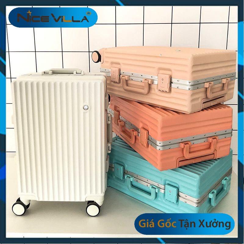 Vali Khung Nhôm Khóa Sập Kèm Áo Bọc Thời Trang 20inch &amp; 24inch - Màu Vàng (Yellow)