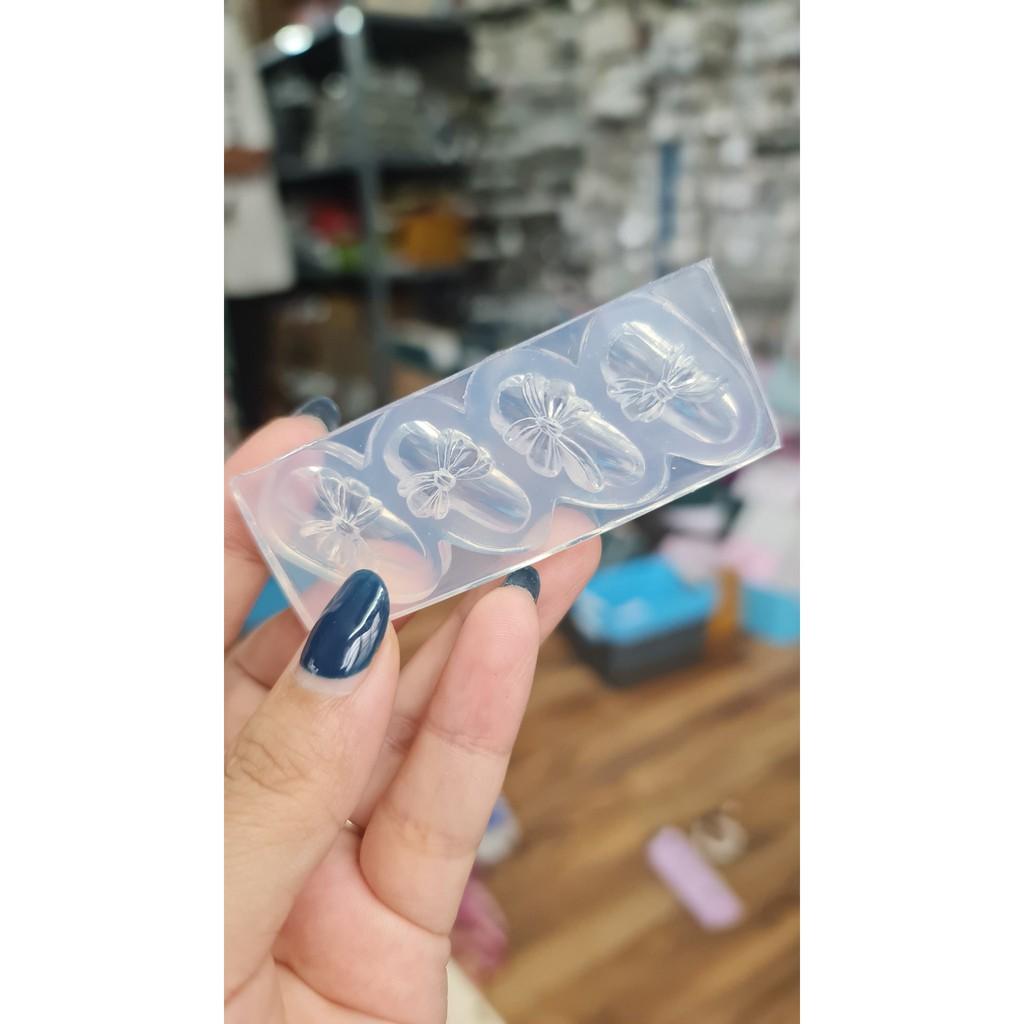 Khuôn nail Bướm, Nơ, Tim, Gấu silicon.