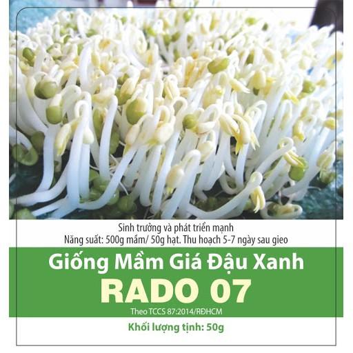 Hạt Giống Mầm Giá Đậu Xanh 50 Gram