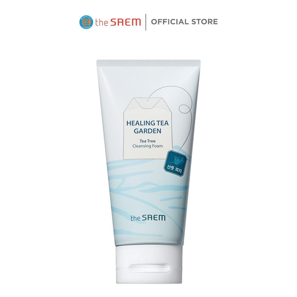Sữa Rửa Mặt Kiểm Soát Nhờn Tràm Trà the SAEM Healing Tea Garden Tea Tree Cleansing Foam