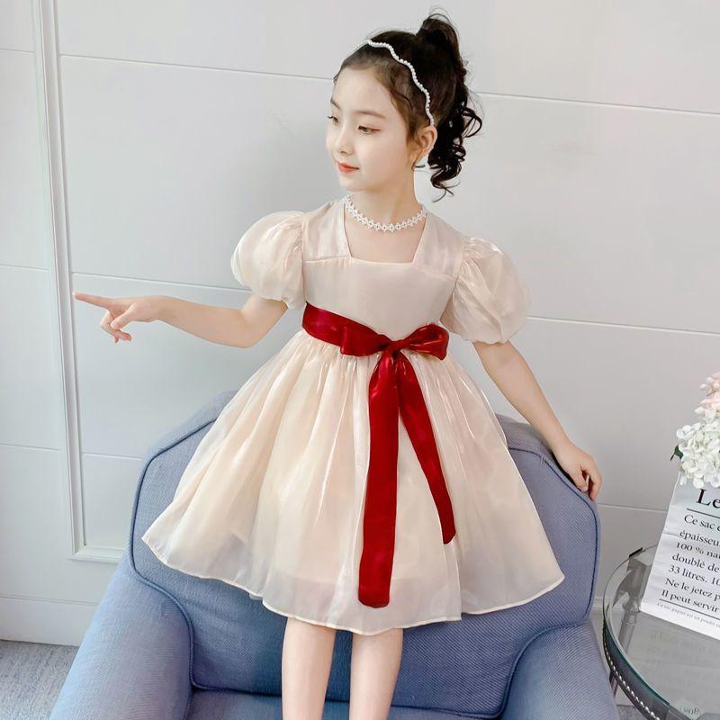 DONGSHOP HOT Cô gái mảnh hoa đầm 2022 mùa hè trẻ em công chúa váy cô gái tây váy đầm bé chiffon đầm