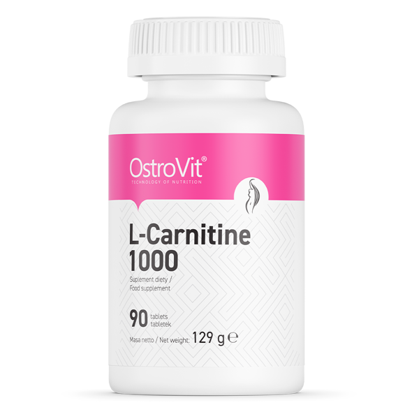 Viên Uống Hỗ Trợ Đốt Mỡ - Giảm Cân, OstroVit L-Carnitine 1000 (90 viên), Nhập khẩu Ba Lan