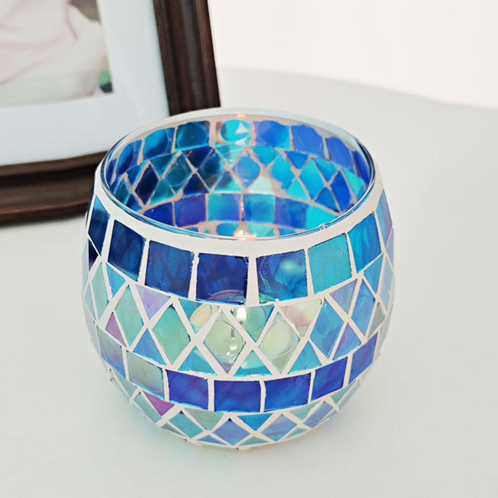 Mosaic Candle Holder Tea Light Holder for Gift Dining Room Home Ornament