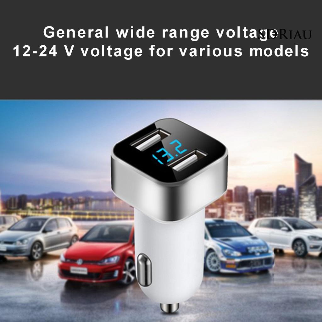 Đầu Sạc Usb Kép Qcd 5v 3.1a Cho Xe Ô Tô Kèm Phụ Kiện