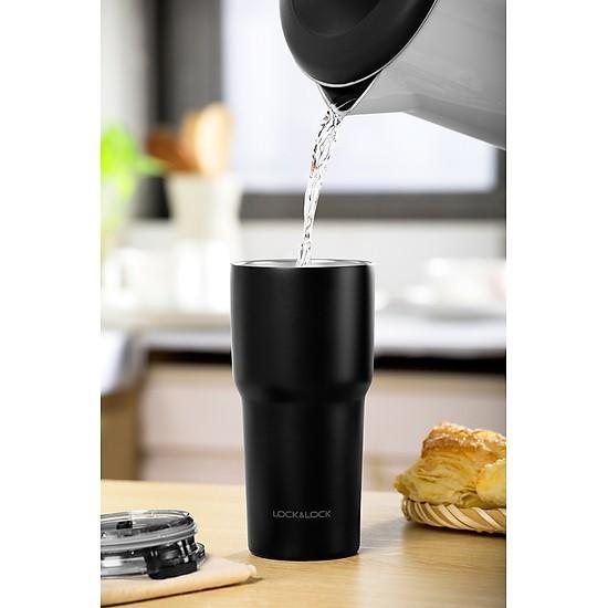 Ly giữ nhiệt Lock&Lock bằng thép không gỉ Swing Tumbler LHC4179BLK 350ml - Hàng chính hãng, miệng ly rộng - Hapos