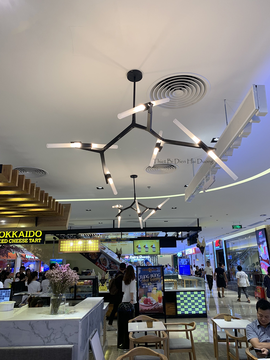 Đèn Chùm Decor Xương Cá 10 Tay  - Kiểu Dáng Sang Trọng Hiện Đại - 10 Bóng Led G4 - Có Video