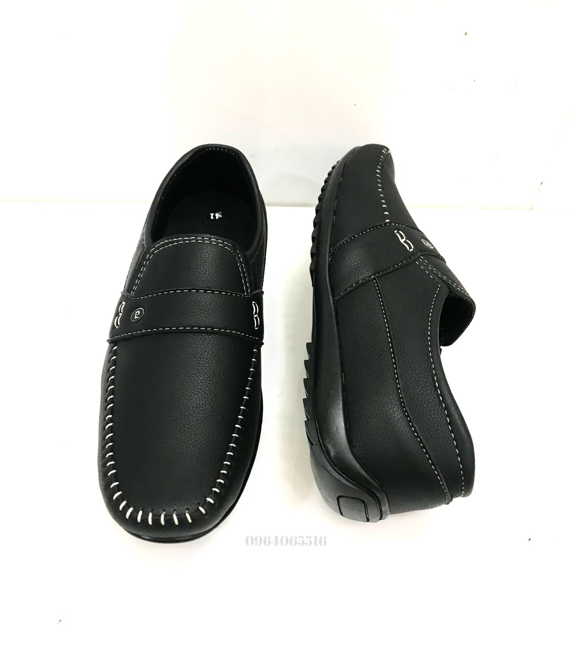 Giày mọi nam mẫu mới..da mềm..size từ 39 - 44..mã GM06..màu đen..đế khâu sẵn rất chắc chắn