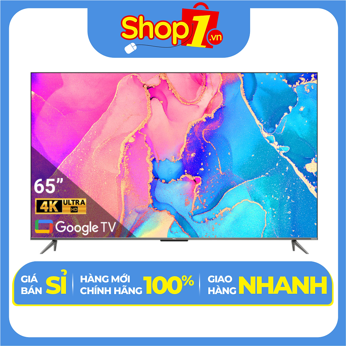 Google Tivi QLED TCL 4K 65 inch 65C635 - Hàng Chính Hãng - Chỉ Giao Hà Nội