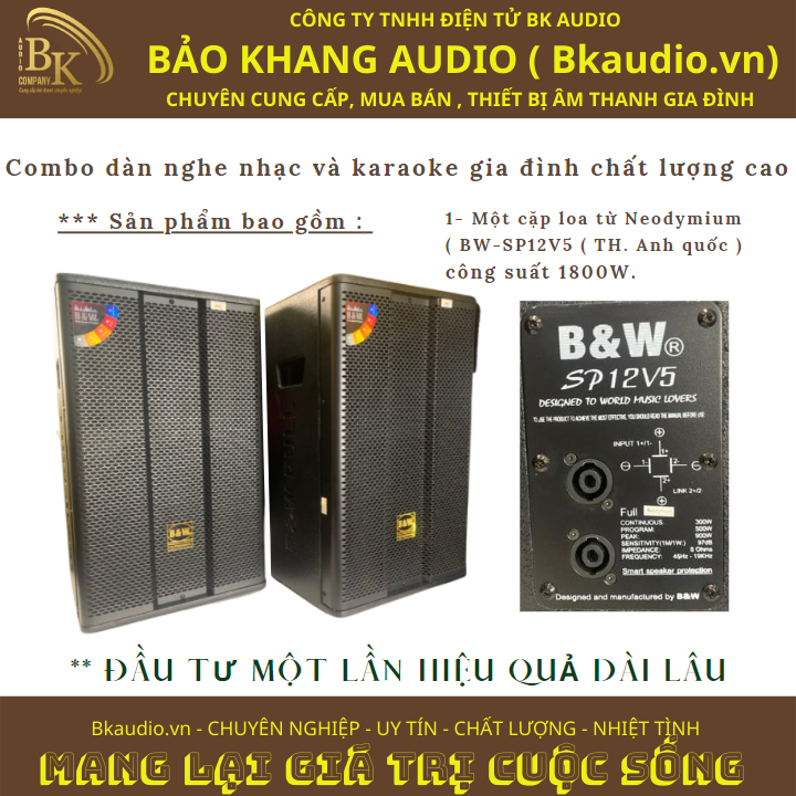 Dàn nghe nhạc và karaoke gia đình . Mang lại sự thăng hoa trong quá trình thưởng thức âm nhạc của quý khách. Mã SP : SPCB-02
