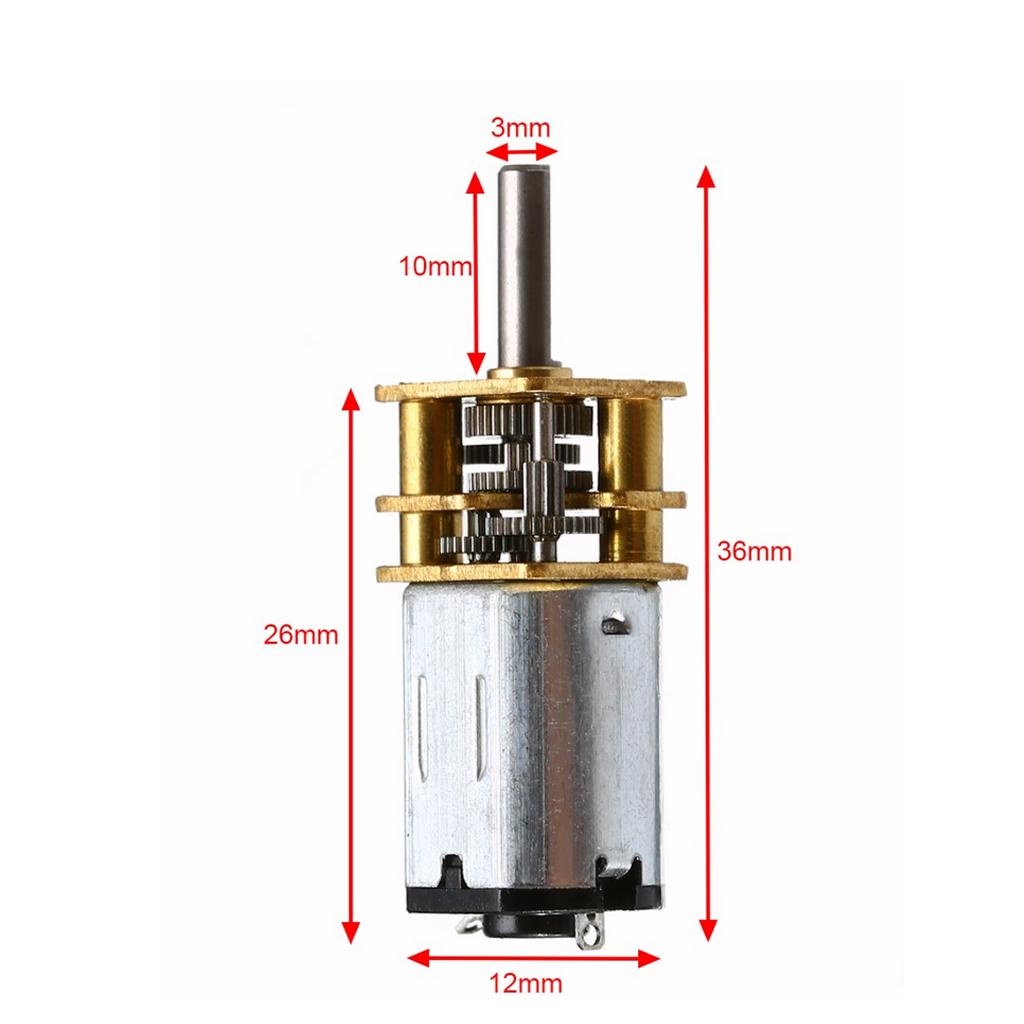 DC 6V 3mm Shaft Gear Motors High Torque Speed Reduction Motor For Model DIY