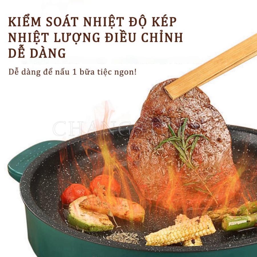 Chảo Nướng Điện Mini Đa Năng 26cm, Bếp Nướng Điện Chống Dính, Nướng Thịt BBQ Hàn Quốc - Hàng nhập khẩu