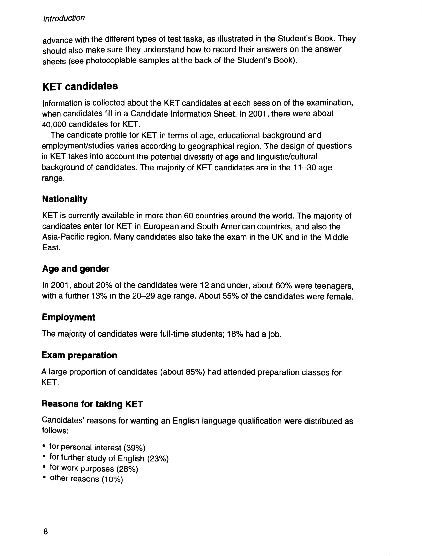 Cambridge Key English Test 1 Teacher's Book