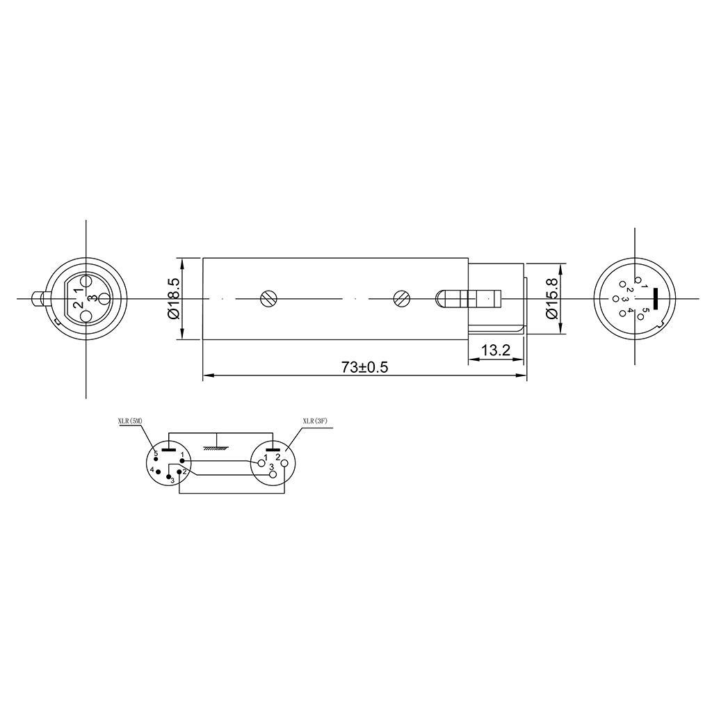 XLR Male to Male & XLR Female to Female Audio Adapter Connector,