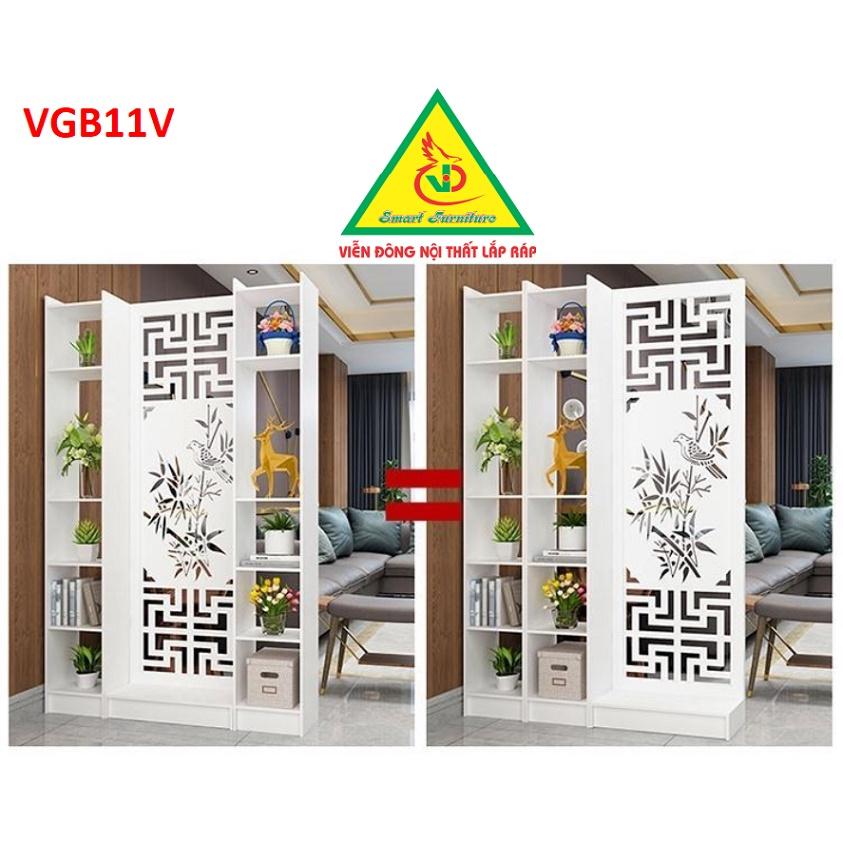 Vách ngăn liền kệ 2 vách 1 kệ VGE04V- Nội thất lắp ráp Viendong Adv
