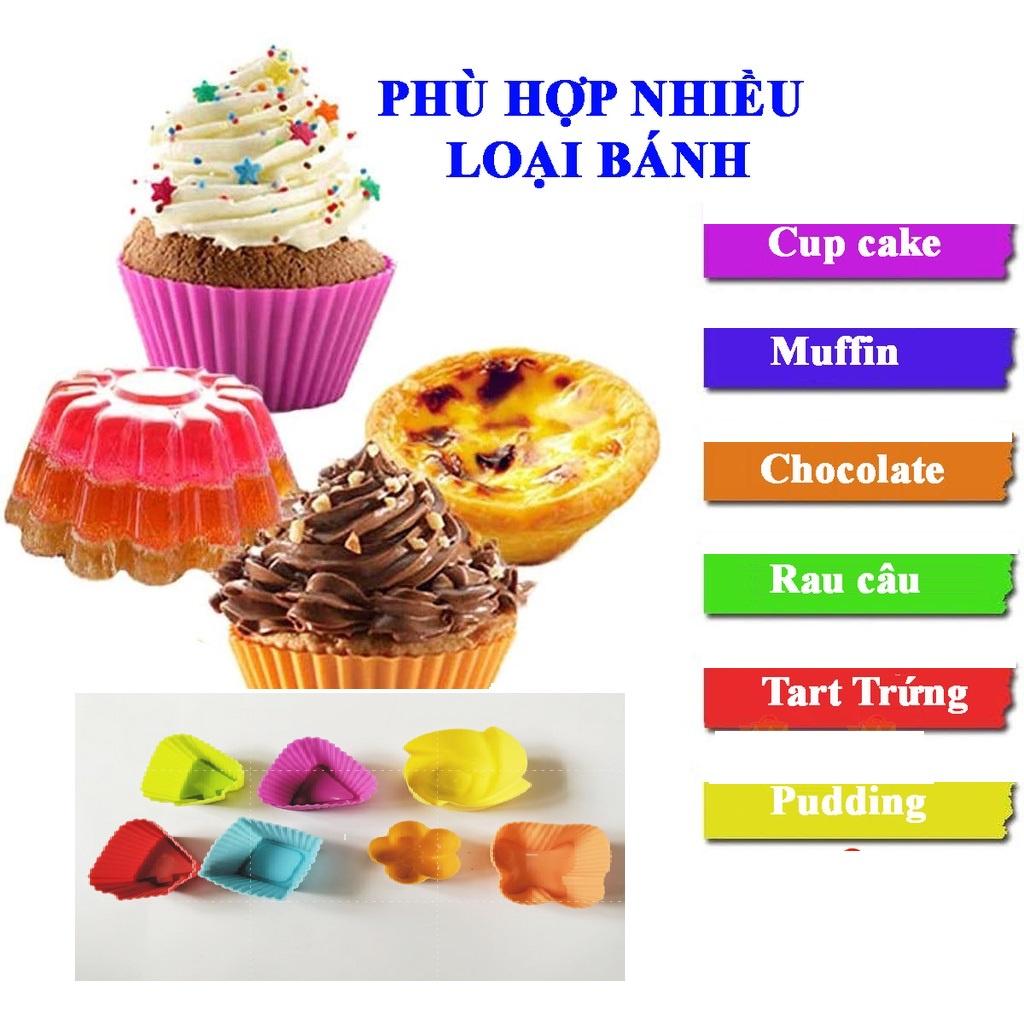 khuôn silicon làm bánh muffin, cupcake