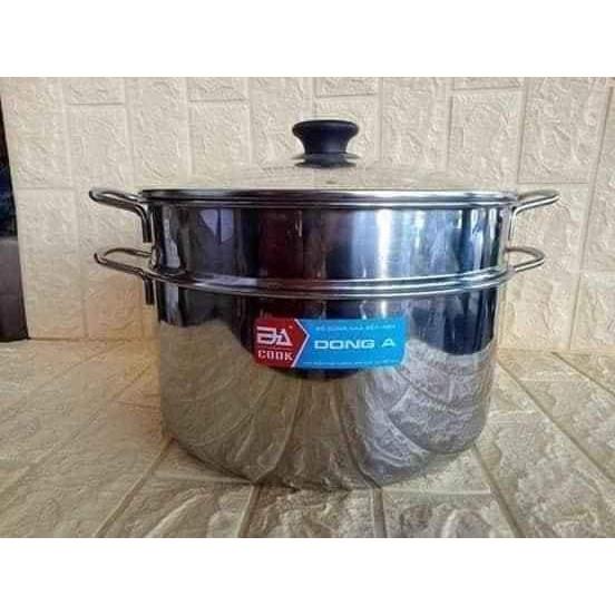 BỘ NỒI XỬNG HẤP INOX CAO CẤP ĐÁY TỪ ĐÔNG Á COOK- SIZE 20CM, 28CM