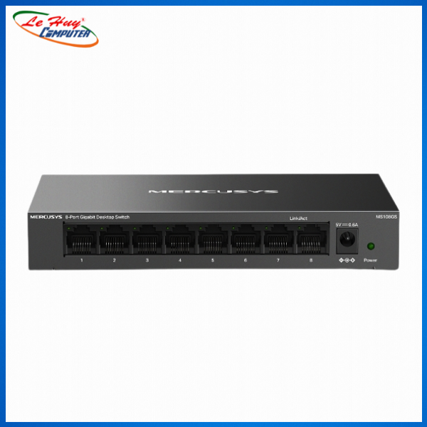 Switch Mercusys 8 Port 10/100/1000 Mbps MS108GS - Hàng Chính Hãng