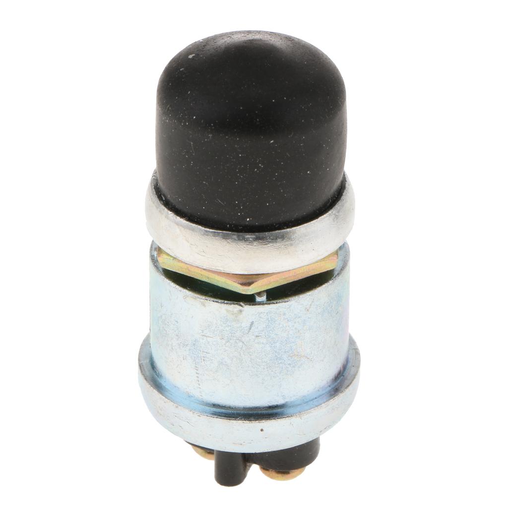 16mm AC 12V 3A Chống Nước Nhất Thời Đẩy Bắt Đầu Nút Công Tắc Đen + Bạc