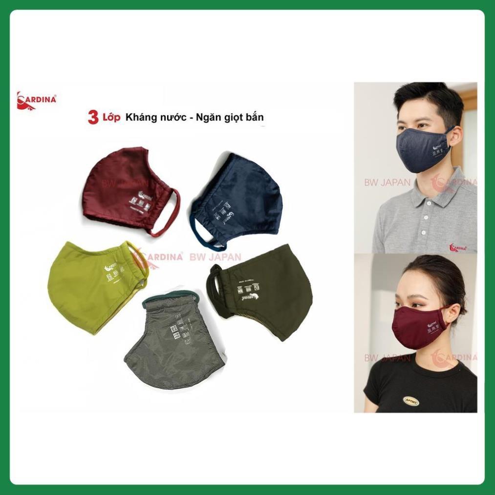 COMBO 10 KHẨU TRANG VẢI GIÓ 3 LỚP - CHỐNG THẤM NƯỚC, NGĂN GIỌT BẮN