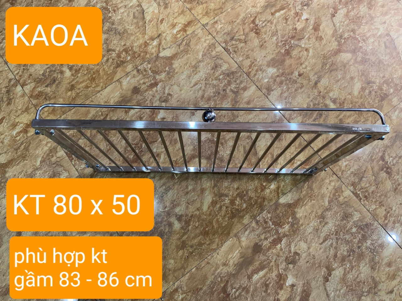 GIÁ GẦM BẾP , KỆ ĐỂ ĐỒ NHÀ BẾP INOX 304 .KT 80X50 cm