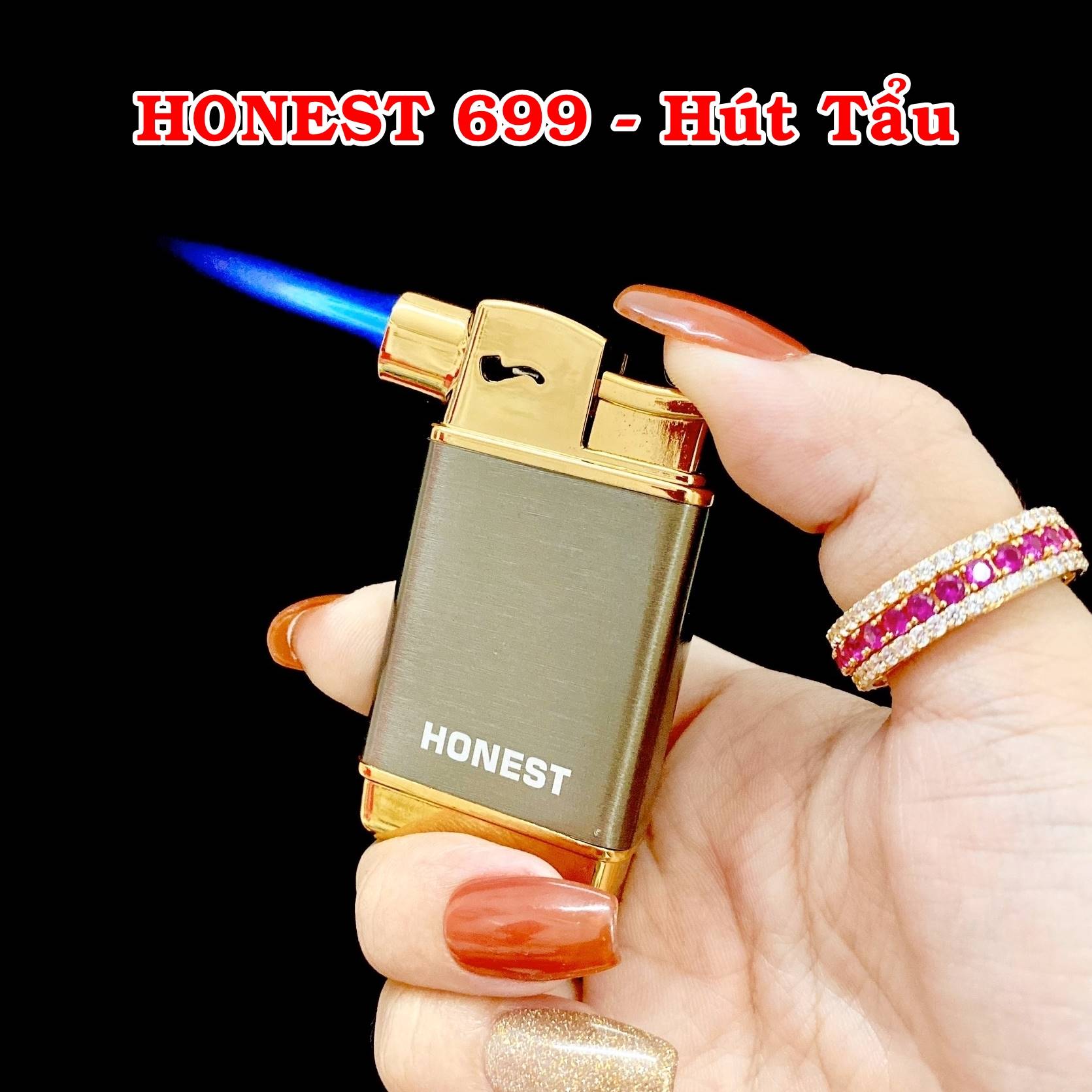 Hột quẹt bật lửa khè HONEST 699 hút tẩu - xài gas