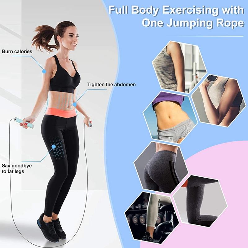 Dây Nhảy Có Trọng Số Tay Cầm Tập Luyện Nhảy Dây Cho Thể Dục Tập Thể Dục Quyền Anh Có Thể Điều Chỉnh Nhảy Dây