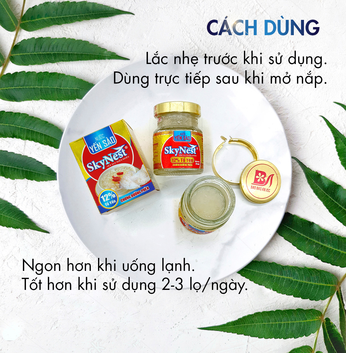 Nước Yến sào cao cấp SkyNest 12% Tổ Yến, 1 lọ x70ml , chất lượng đạt chuẩn quốc tế, dinh dưỡng cao, hiệu quả cho hồi phục và cải thiện sức khỏe