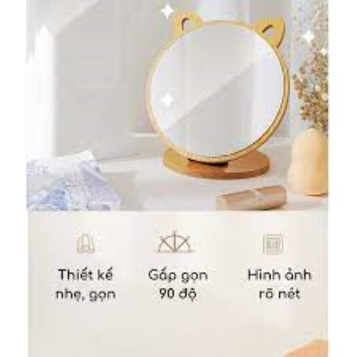 GƯƠNG GỖ TAI MÈO PHONG CÁCH HÀN QUỐC SIÊU CUTE