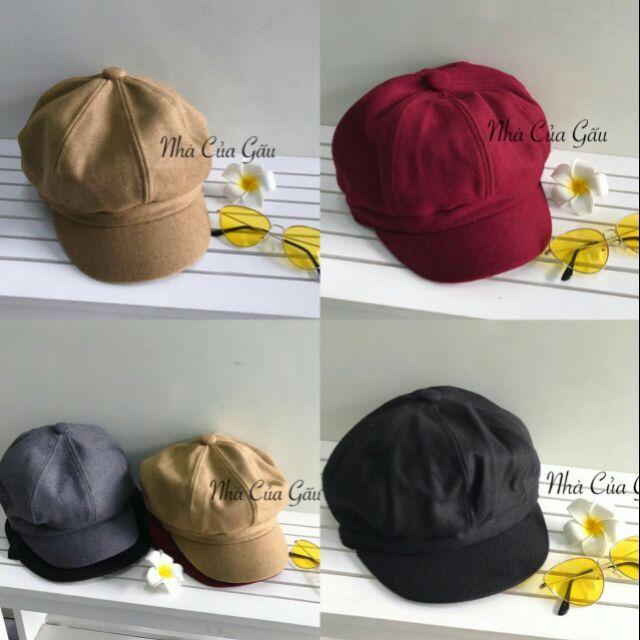 Nón beret bí nỉ 4 màu best seller