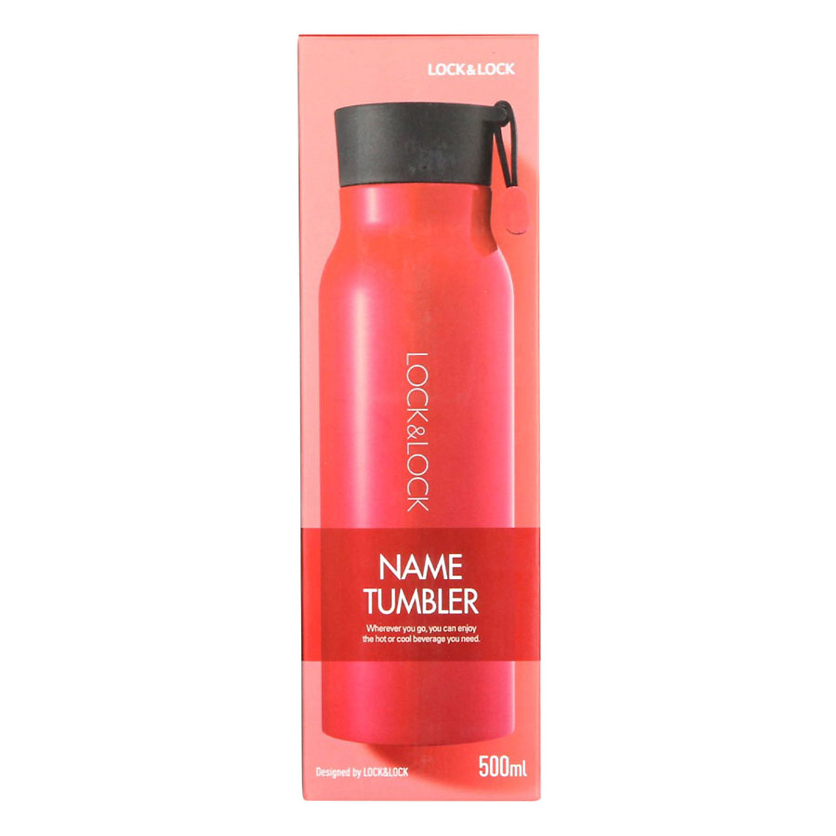 Bình Giữ Nhiệt Thép Không Gỉ Lock&amp;Lock Name Tumbler LHC4125 (500ml) - Hàng Chính Hãng, Chất Liệu Thép Không Gỉ, Giữ Nhiệt Nong và Lạnh Tốt - Tặng Kèm Ống Hút Inox Và Cọ Rửa Ống Hút