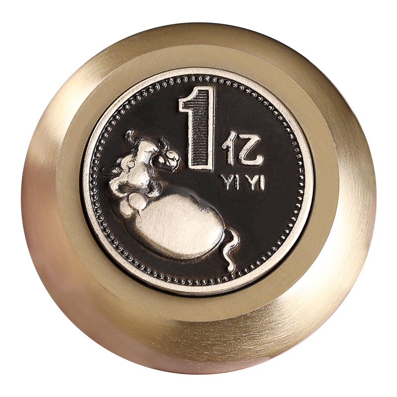 Con quay hình con trâu sửu bằng đồng thau phong thủy