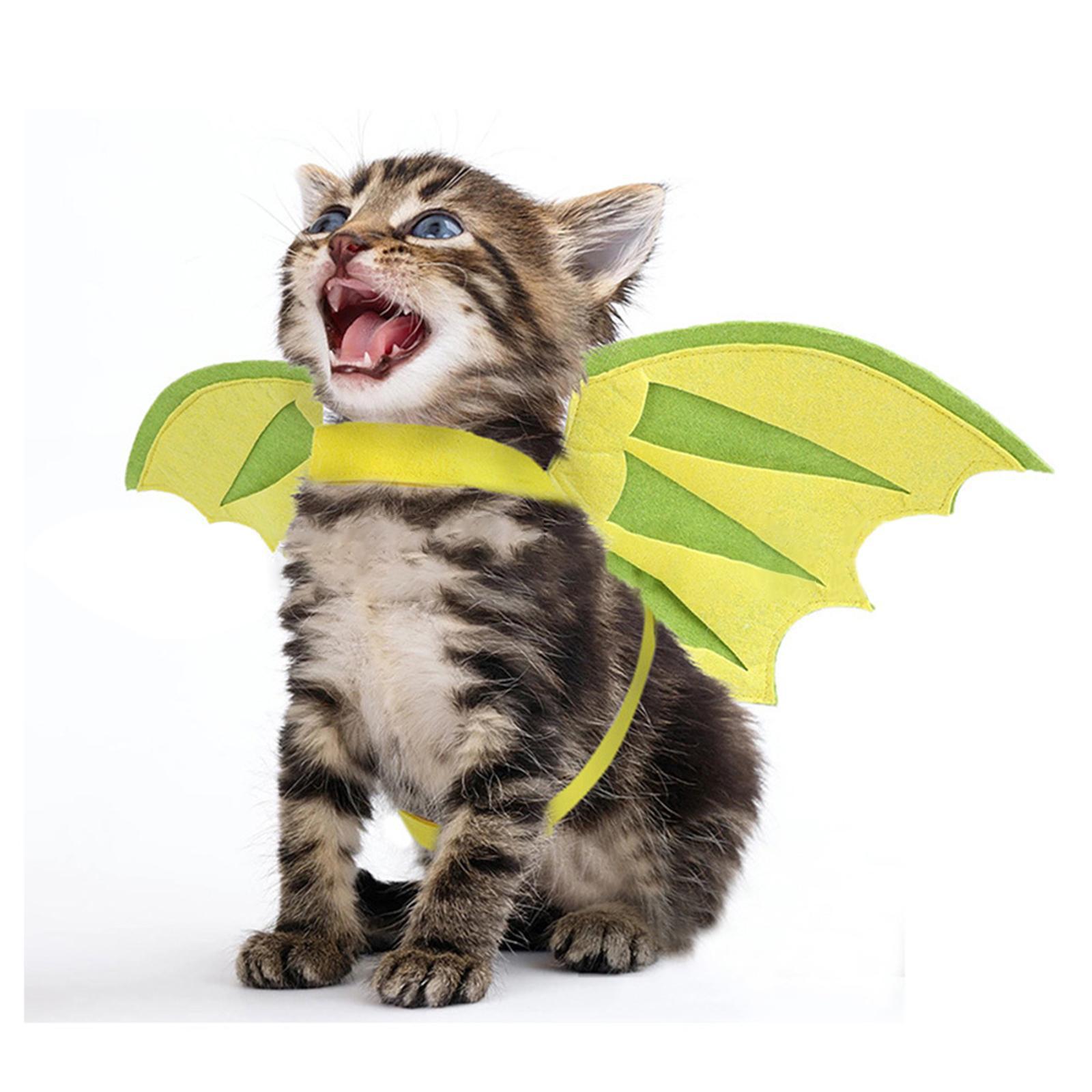 Dragon  for Cats Dinosaur Wing Kitten Animal Theme Halloween Costumes