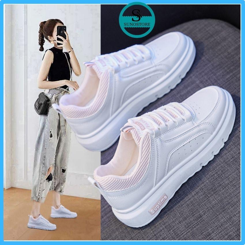 Giày Thể Thao Nữ Trắng,Giày Sneaker Nữ Phiên Bản 2022 Cao Cấp Êm Chân Thoáng Khí GTTN22