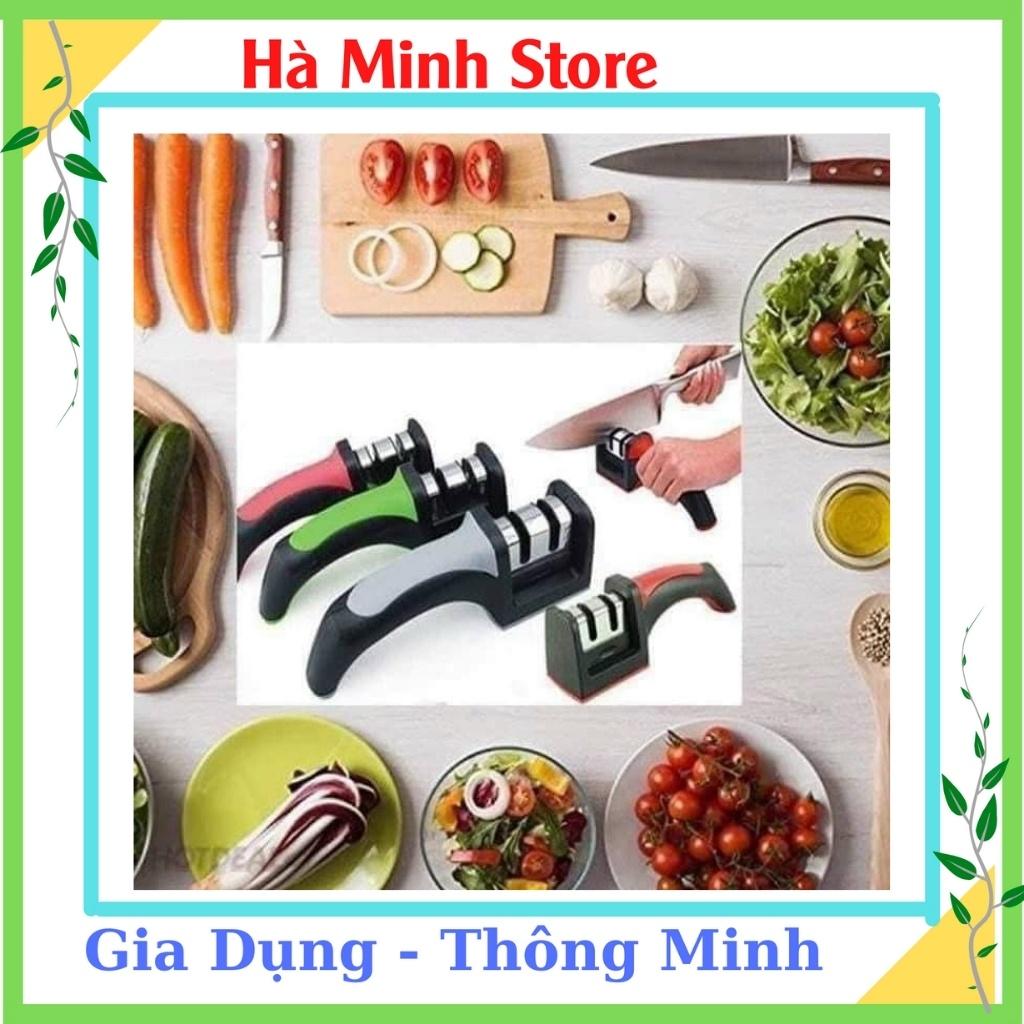 Dụng Cụ Mài Dao Cầm Tay Siêu Nhanh Siêu Sắc Trong 5 Giây, 3 Cấp Độ Tiên lợi - Mài Dao 3 Lưỡi Inox Gia Dụng Hà Minh