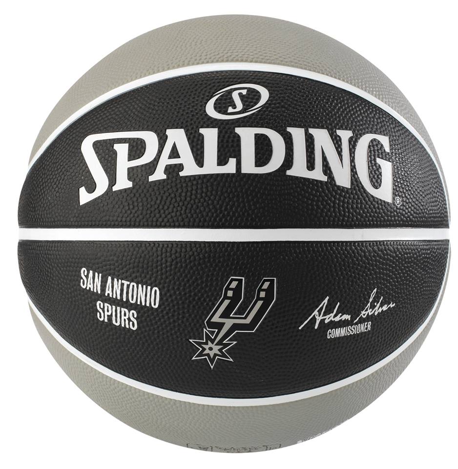 Bóng rổ Spalding San Antonio Spurs- Outdoor size 7- Tặng kim bơm bóng và túi lưới đựng bóng