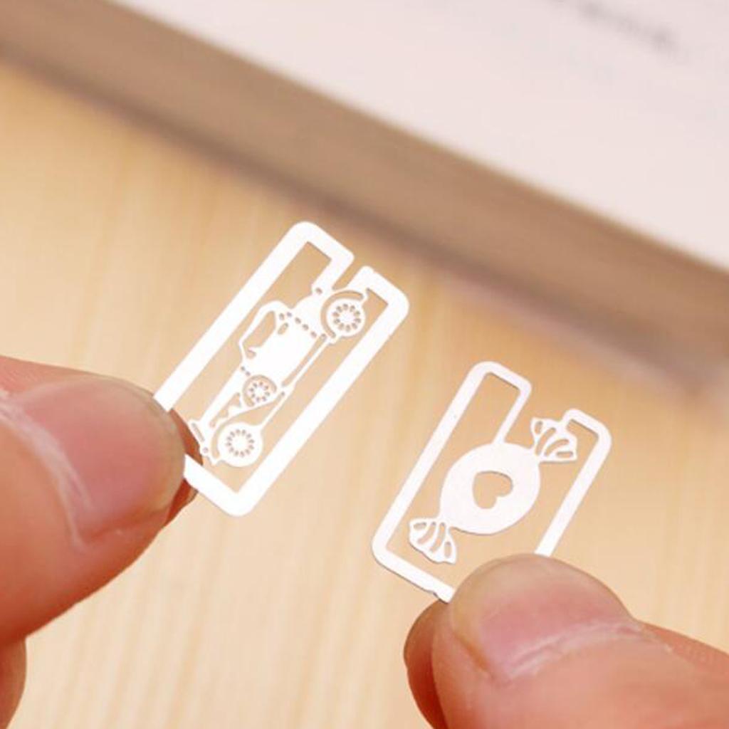 20Pcs Bookmarks Metal Cute Bookmark Book Mark Stationery Office Accessories