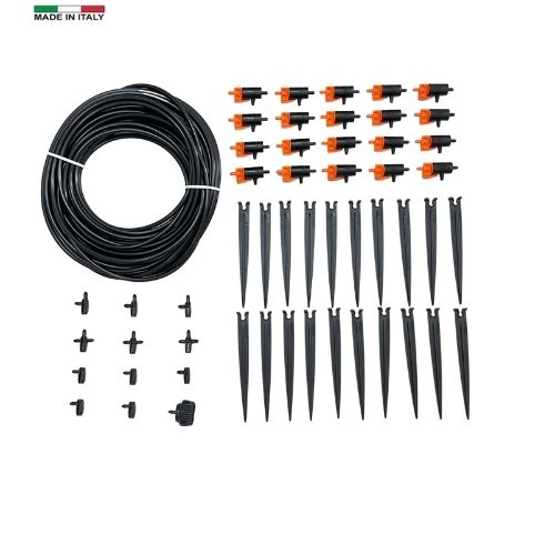 Bộ Tưới Nhỏ Giọt Cơ Bản Claber Drip Starter Kit, dùng cho 20 chậu cây, đầu tưới nhỏ giọt điều chỉnh lưu lượng 0-6 l/h DRIPKIT20TC Claber