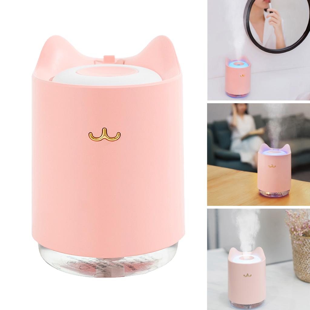 2x USB Portable Mini Humidifier, 320ml Mute Mist Humidifier, for Baby Bedroom Travel Office Home Desktop