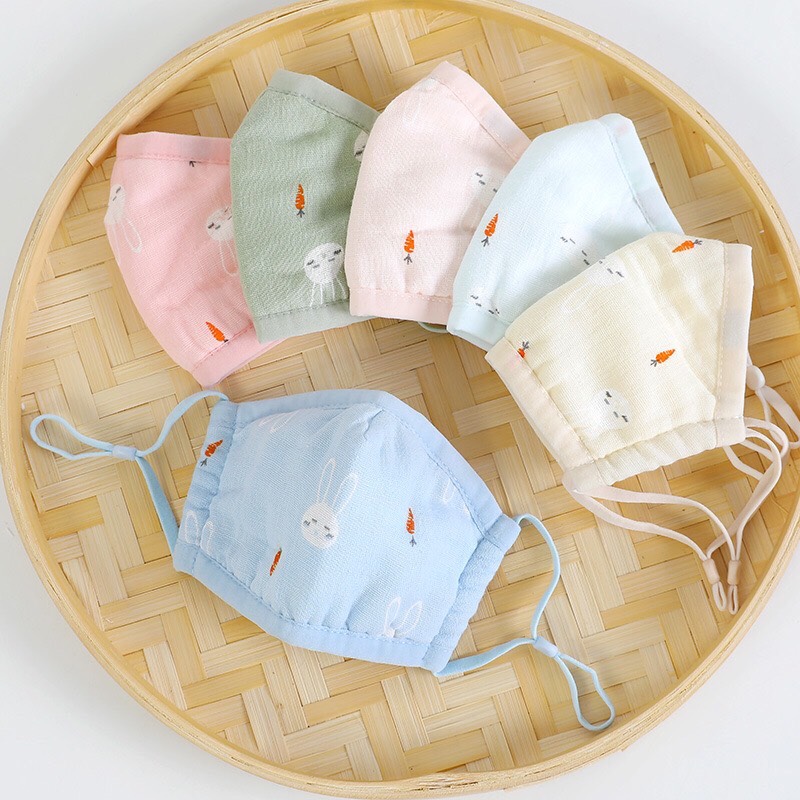 Khẩu Trang Xô 5 Lớp Có Điều Chỉnh Quai Cho Bé 0-5 tuổi