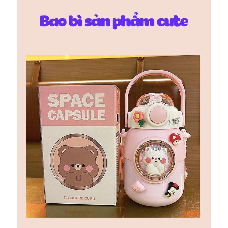Bình Nước Giữ Nhiệt INOX 316 Không Gỉ Họa Tiết Hoạt Hình Cho Học Sinh - Cute 700ml