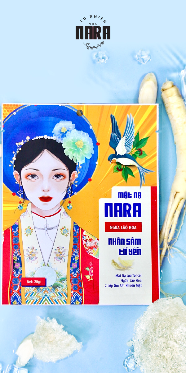 MẶT NẠ NARA NGỪA LÃO HOÁ chiết xuất nhân sâm - tổ yến
